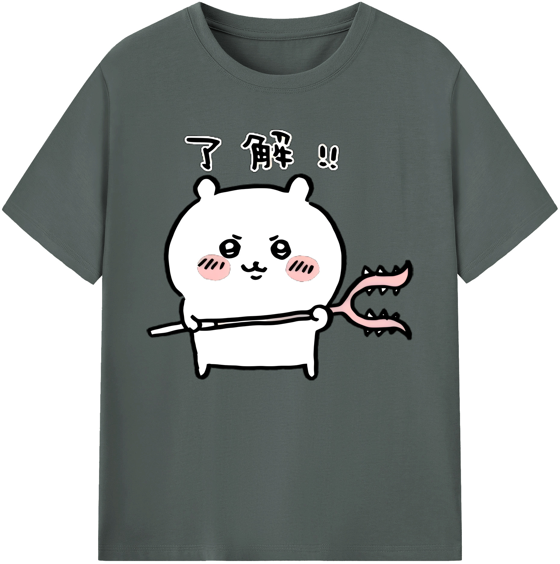 （画像用） ちいかわ ちいかわ Chii-kawa chiikawa 綿100％ メンズ半袖Tシャツ｜肌触りやわらか＆通気性